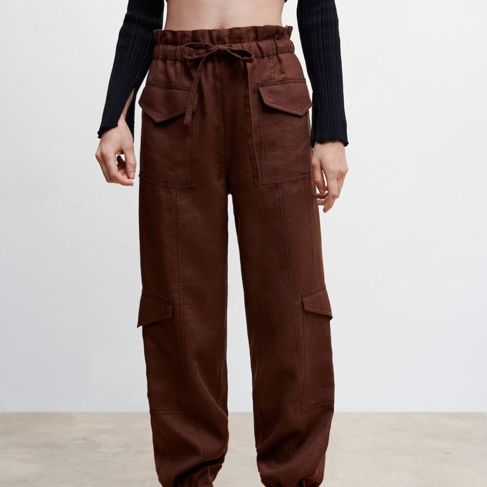 NWOT! Mango Chocolate Cargo Pants